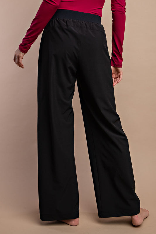 Stretch Woven Straight Pants