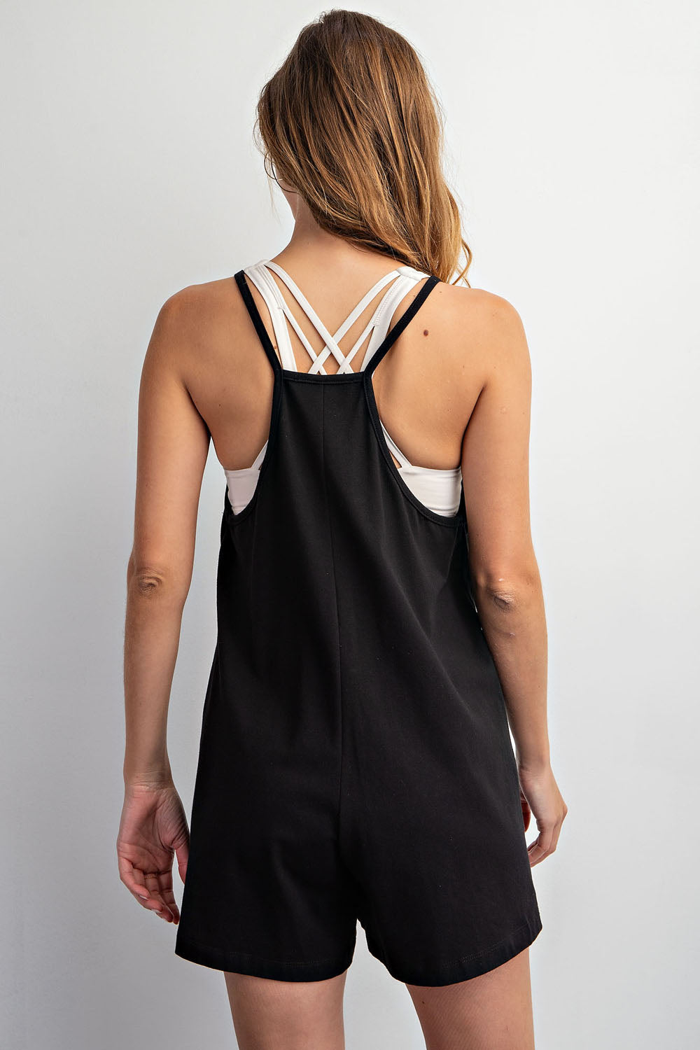 Black Sleeveless Romper
