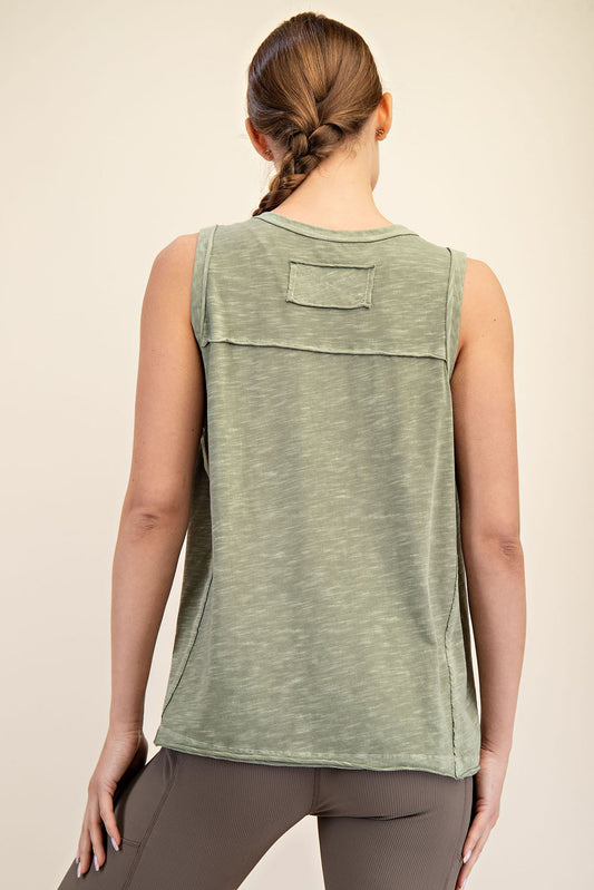 Olive Henley Tank