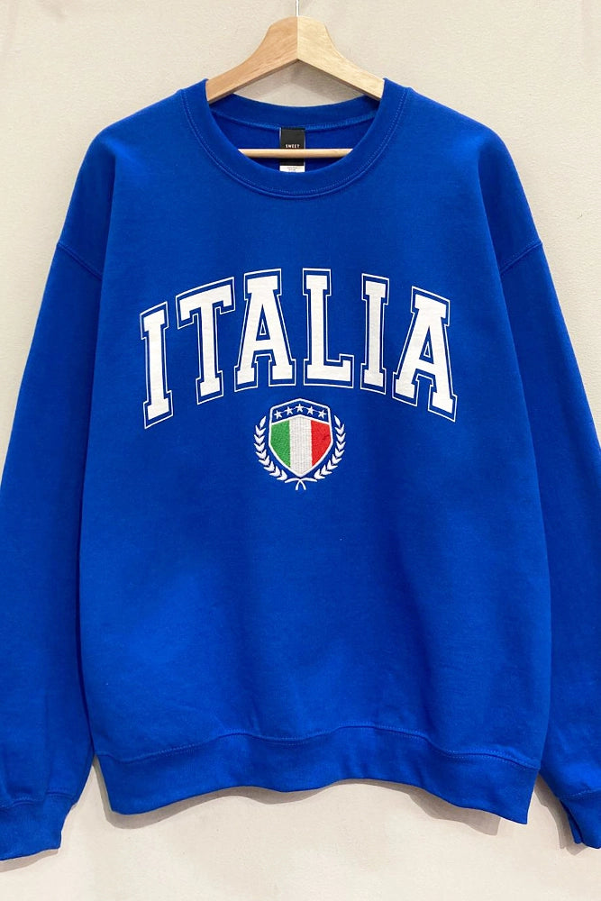 Italy Embroidered Sweatshirt