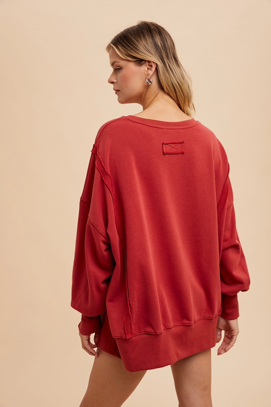 Garment Washed Oversized Pullover