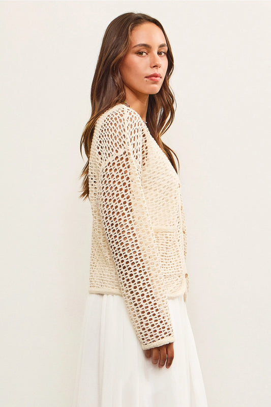 Button Up Crochet Cardigan