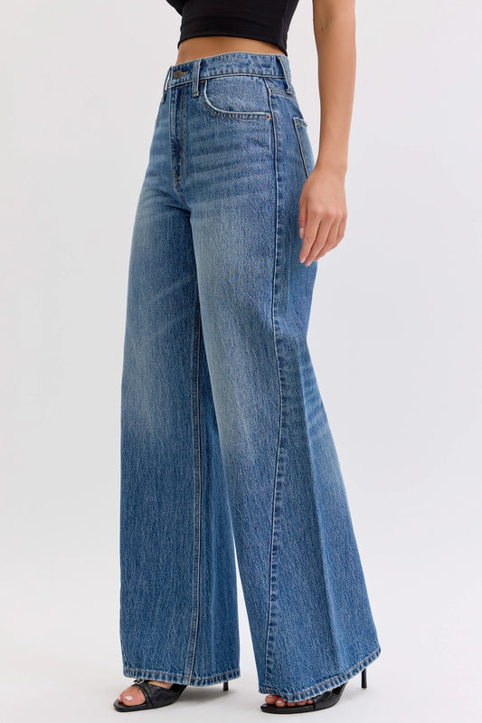 High Rise Wide Leg Denim