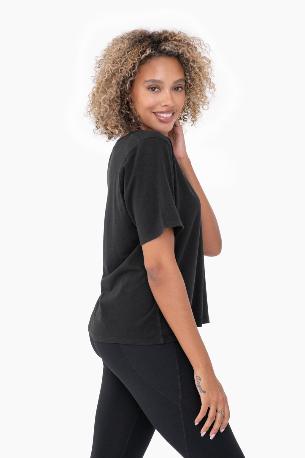 Cotton Blend V-Neck