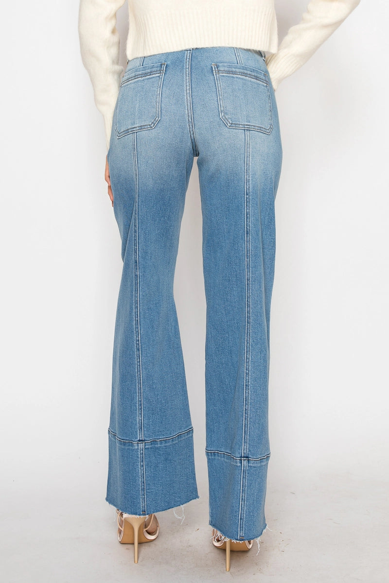 Tummy Control Slim Palazzo Jeans