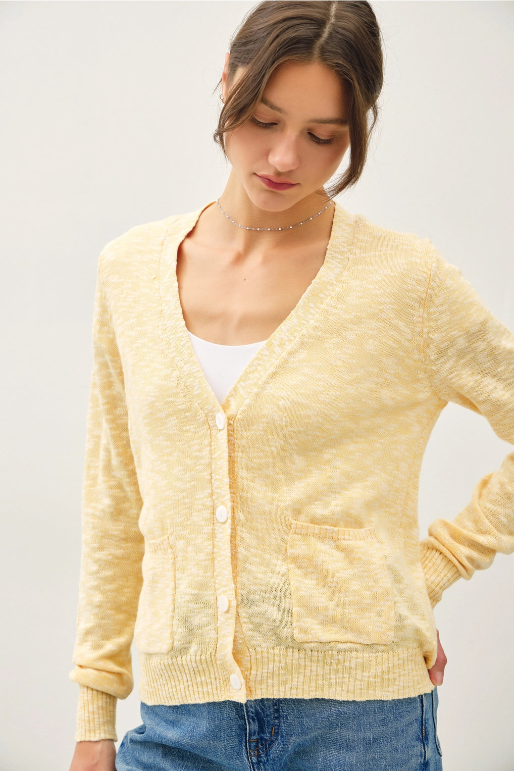 Knit Button Front Cardigan