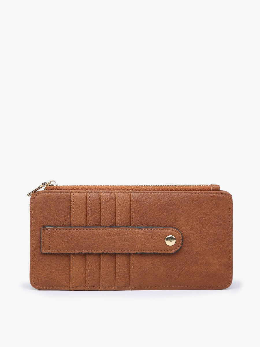 Saige Slim Card Holder Wallet - Brown