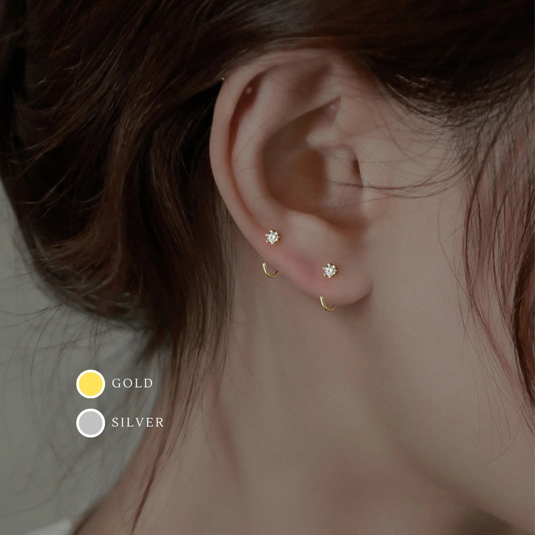 Huggie Jacket Earrings