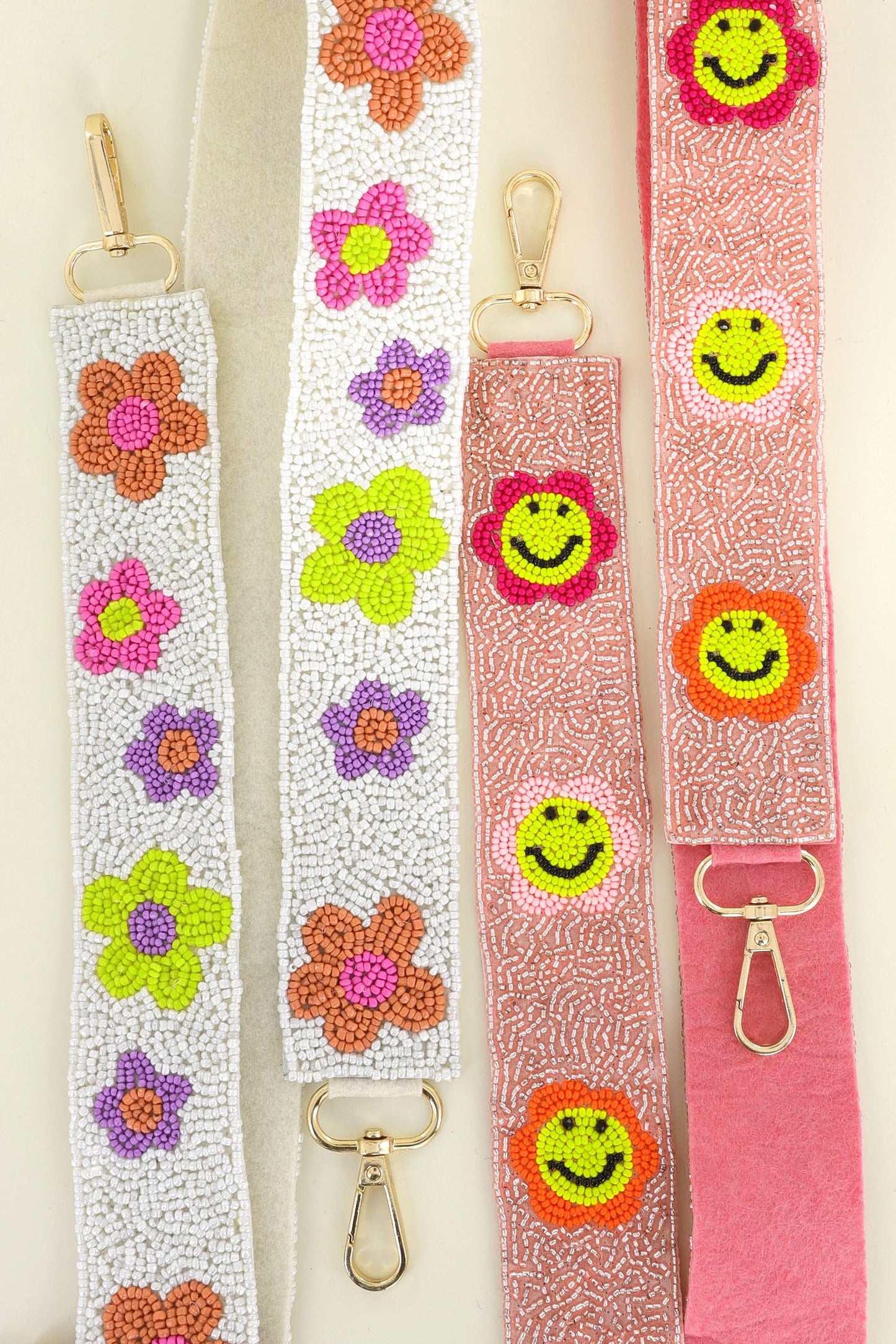 Flower Beaded Bag Strap