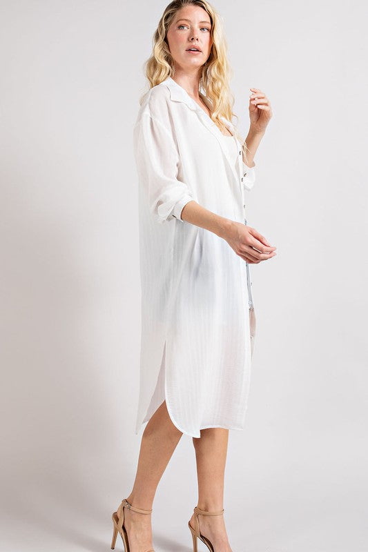 Button Down Long Jacket