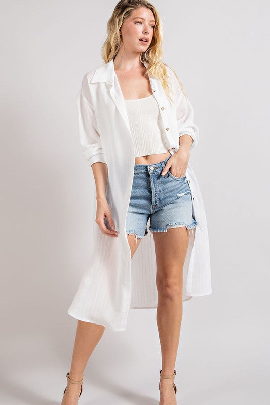 Button Down Long Jacket