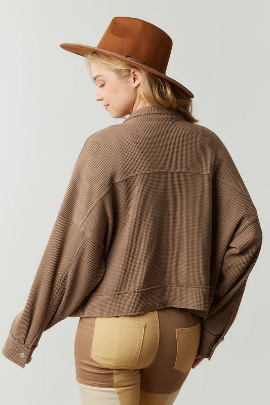 Waffle Thermal Crop Jacket