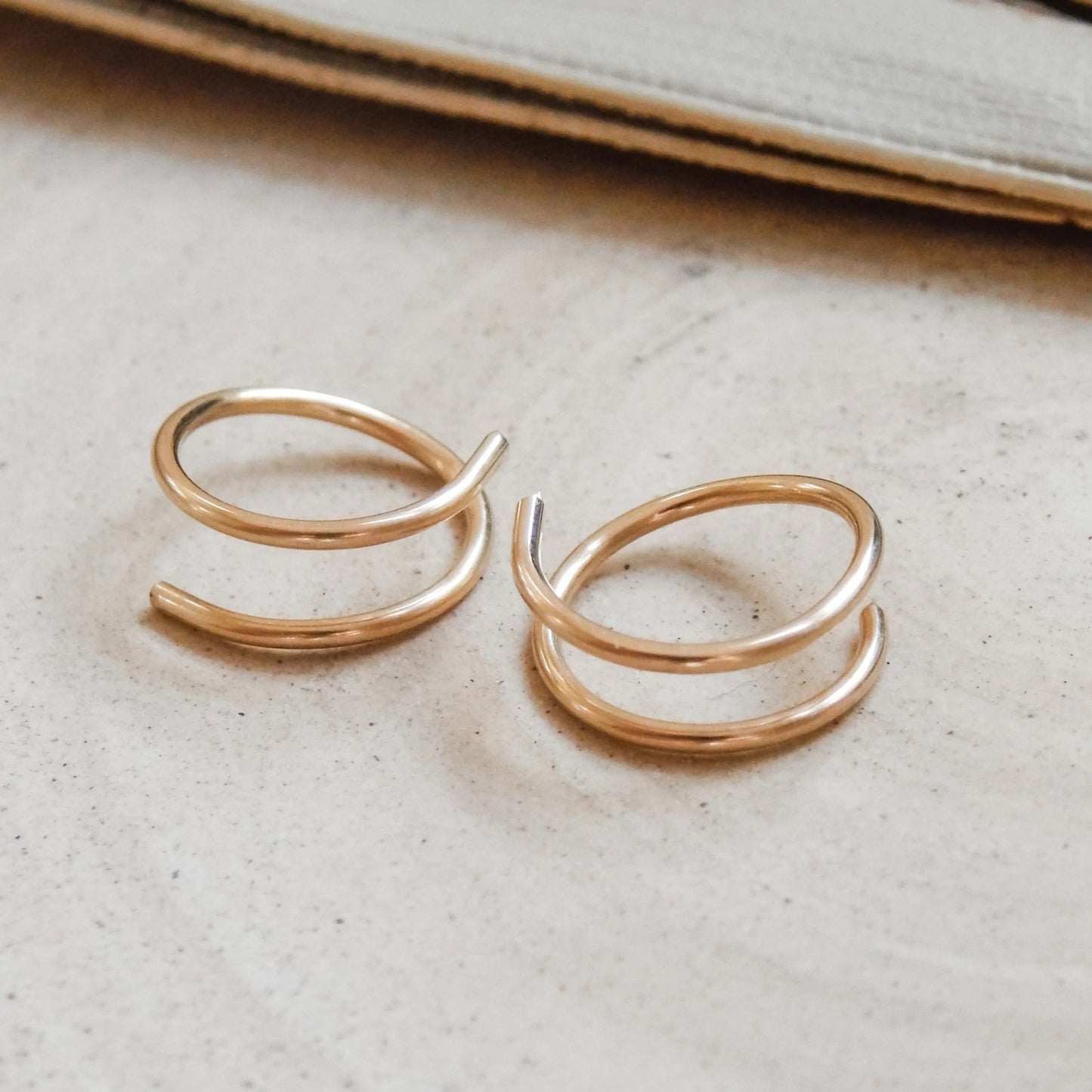 Twist-in Double Huggie Earrings