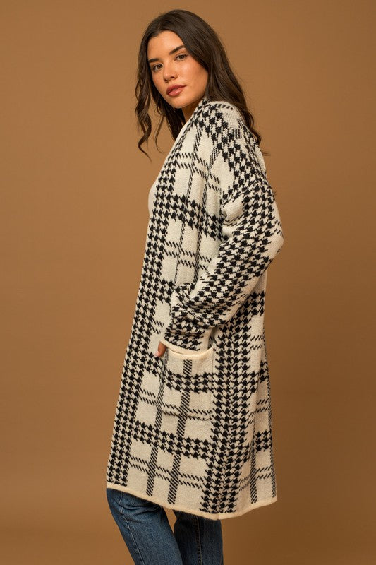 Houndstooth Coatigan
