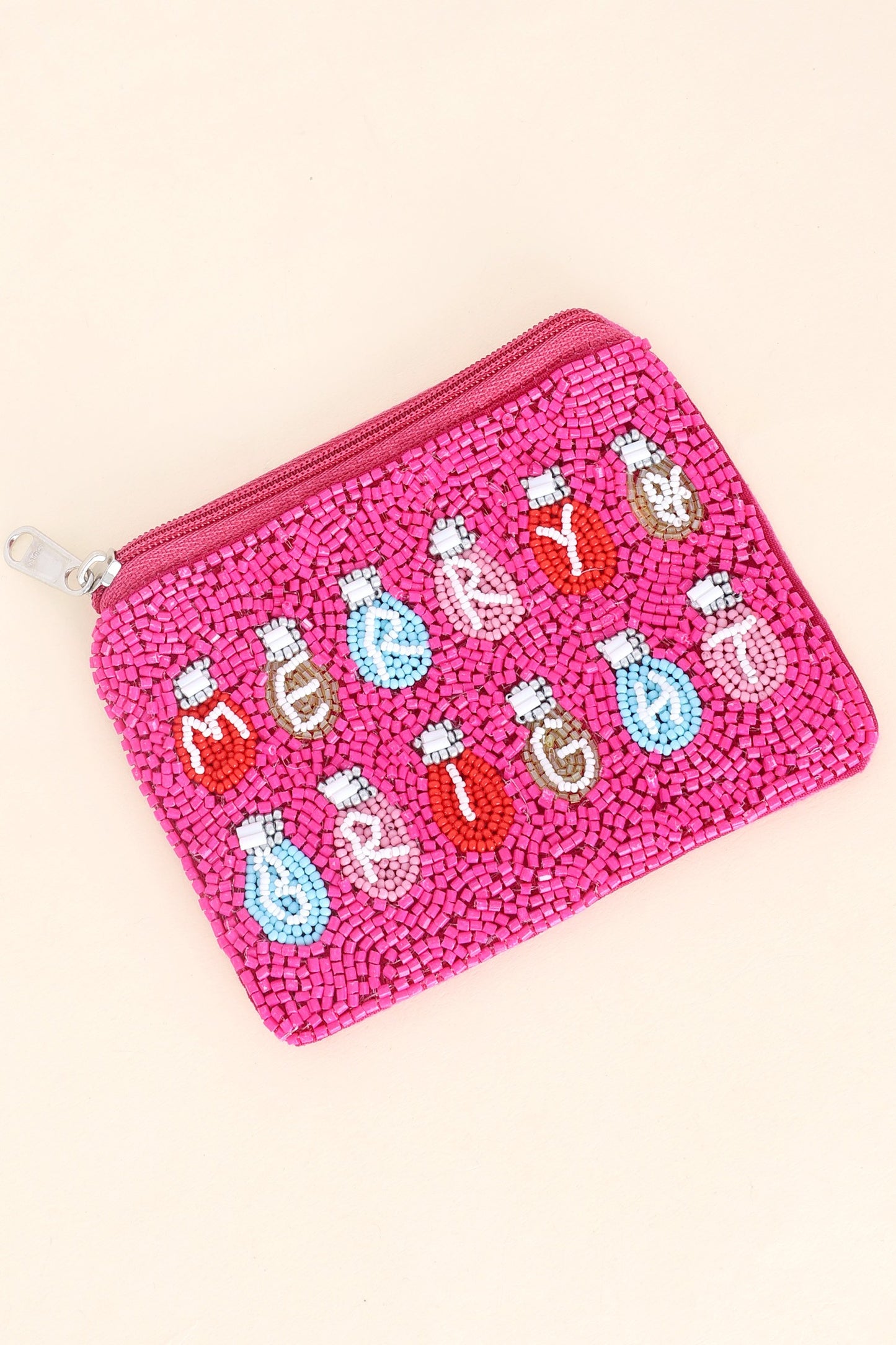 Merry & Bright Beaded Coin Purse