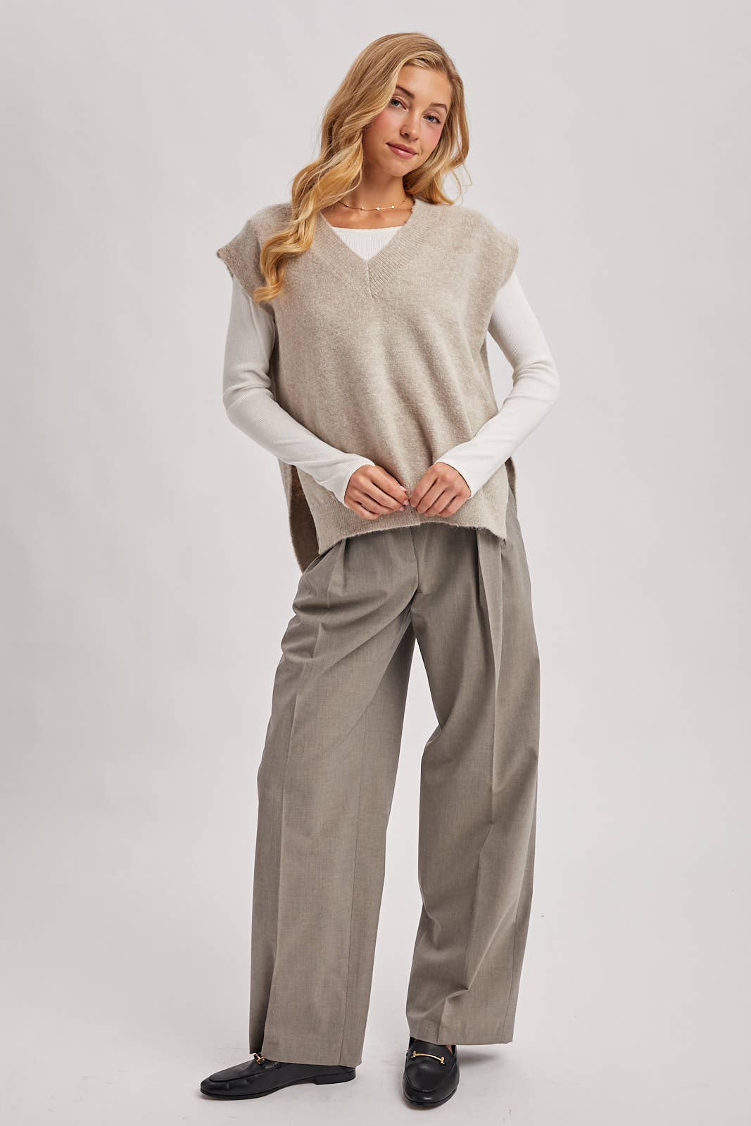 Oversized Knit Vest