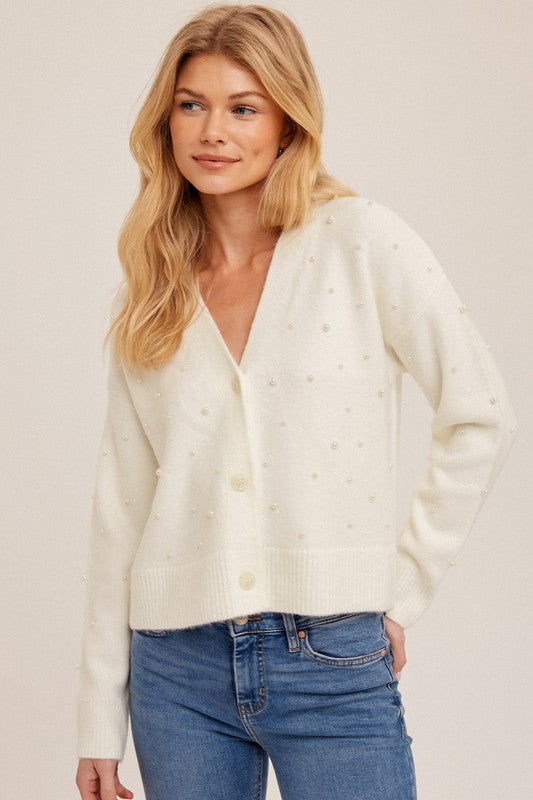 Pearl Embellished Cardigan