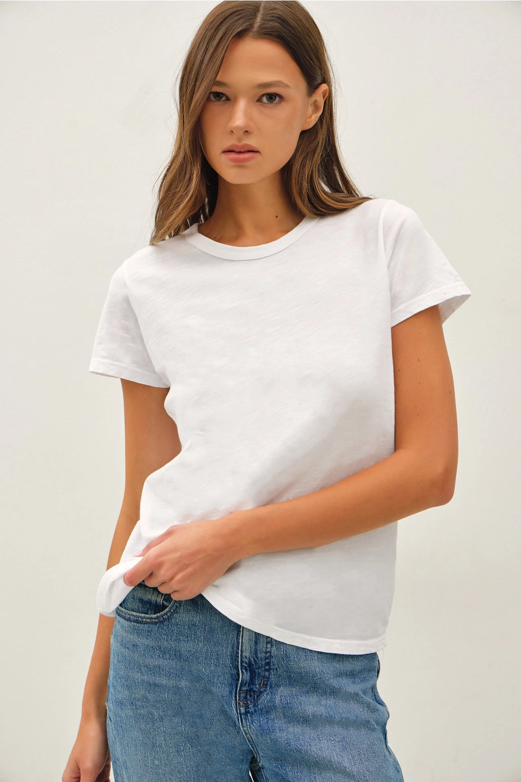 Everyday Cotton Slub Tee I White