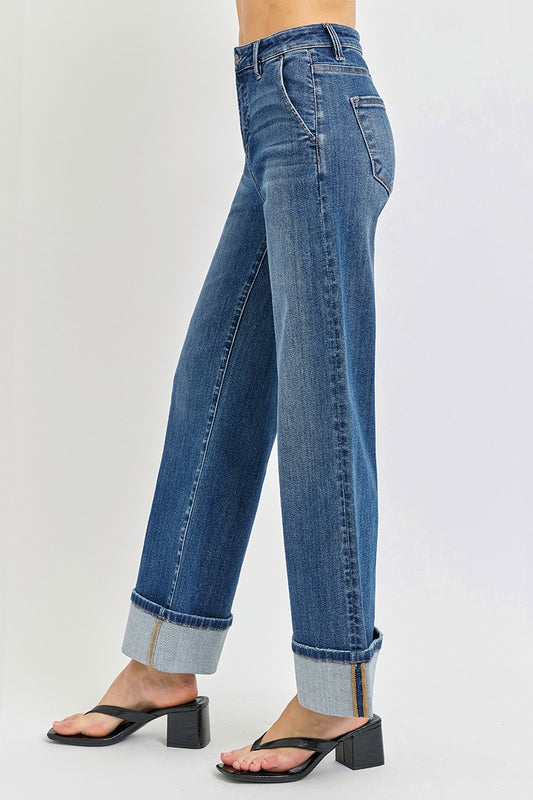Perfect Cuff Wide Leg Denim