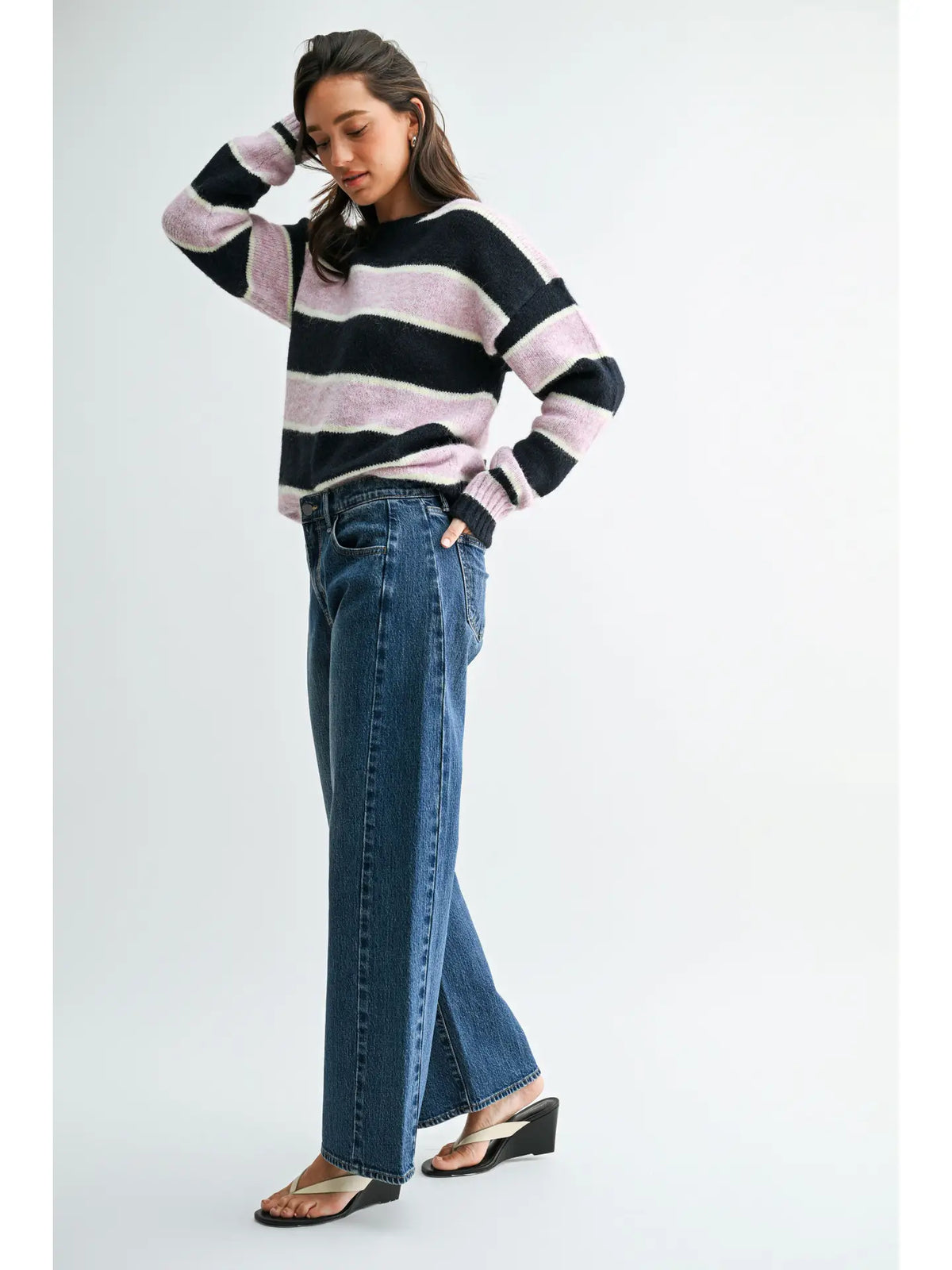 Dark Wash Barrel Jeans