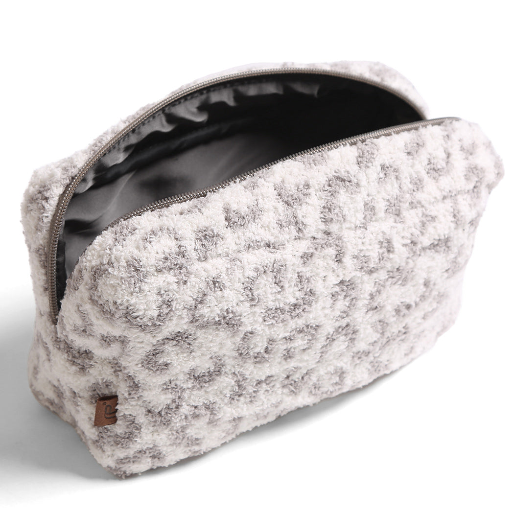 Large Leopard Print Soft Travel Pouch