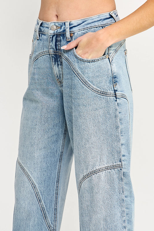 Barrel Cuffed Jeans