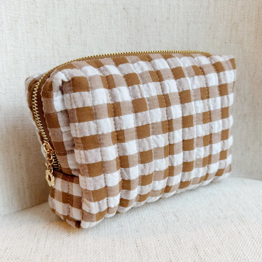 Gingham Cosmetic Bag