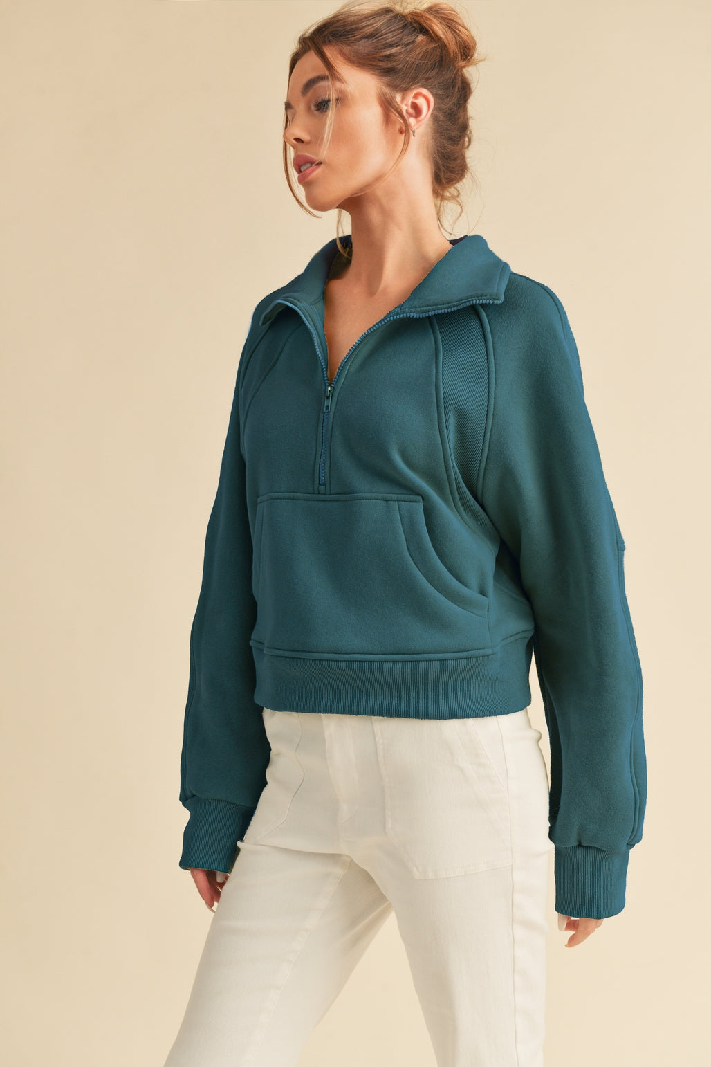 Easy Going Half Zip - Teal