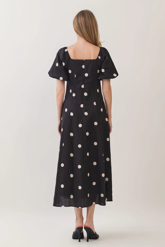 Polka Dot Midi Dress