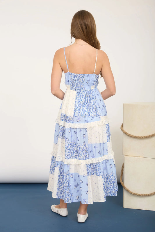 Bluebell Patchwork Midi Dress