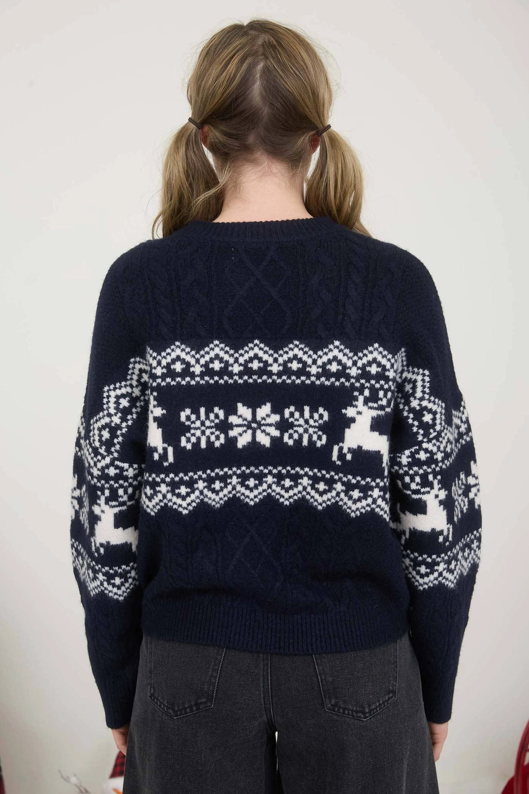 Reindeer Fair Isle Crewneck