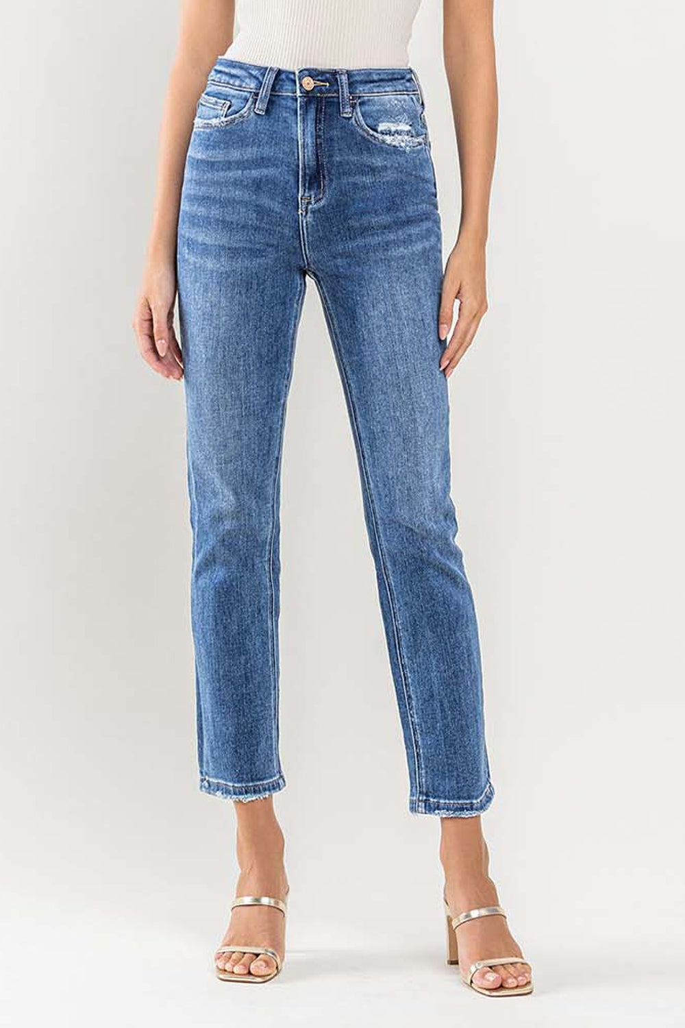 Vervet Stretch High Rise Slim Straight Ankle Jean