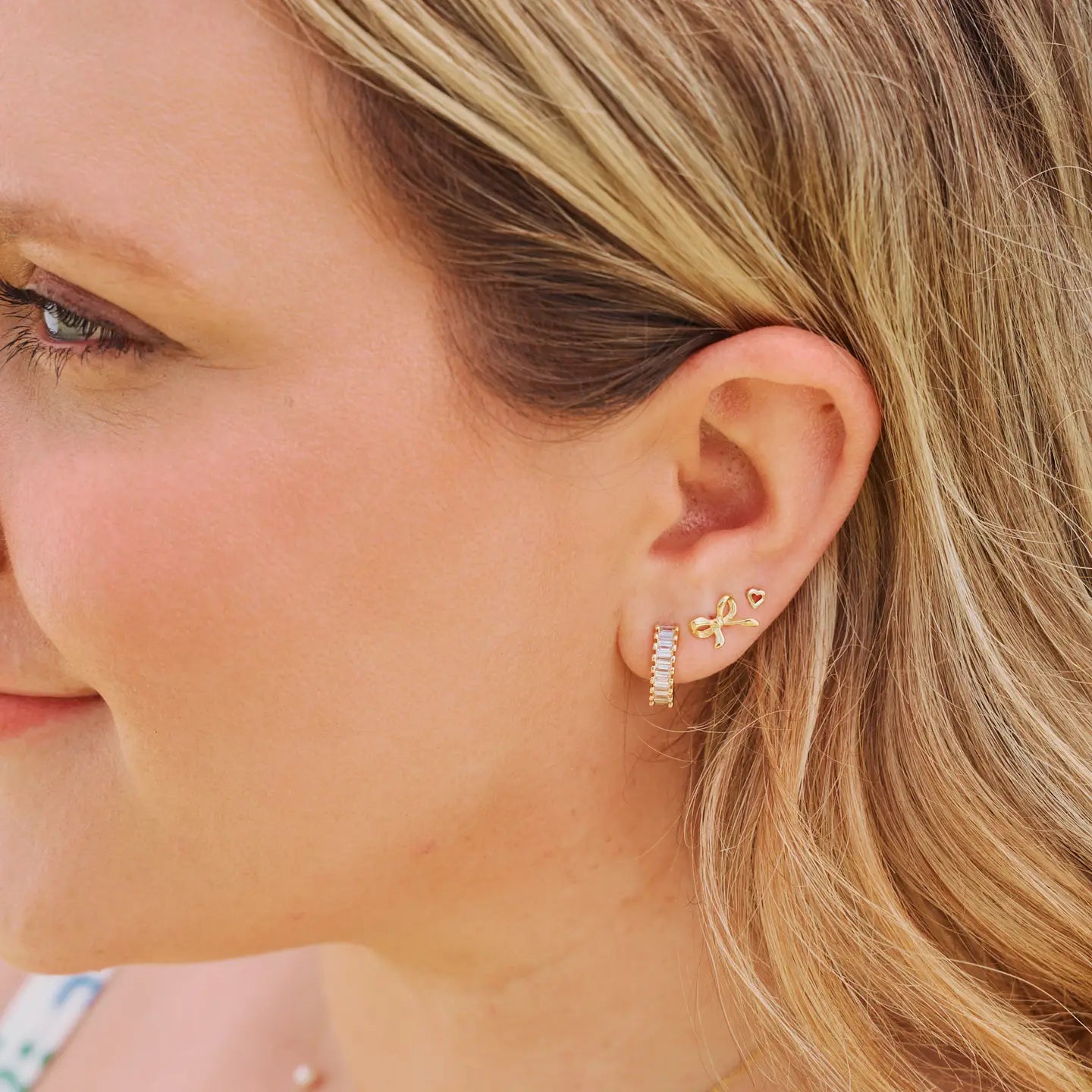 Small Esther Diamond Huggies