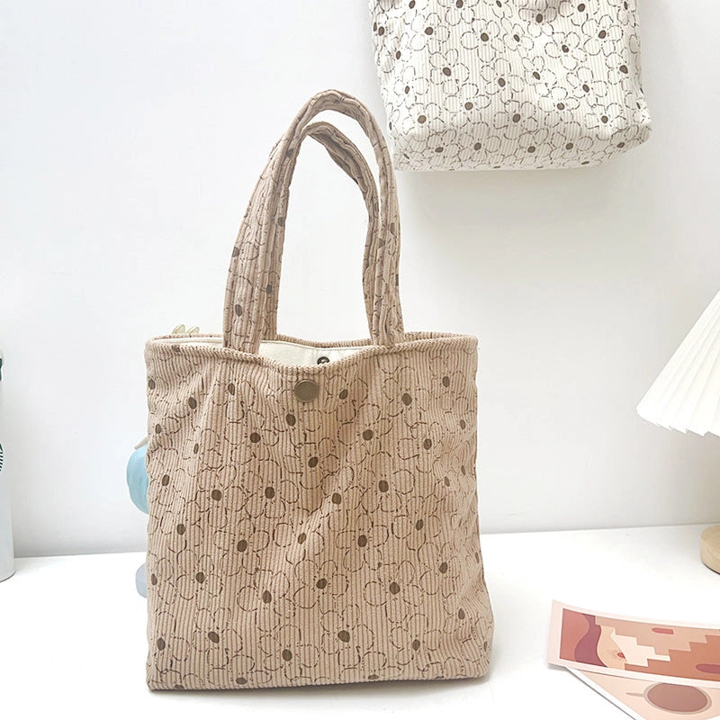 Corduroy Small Tote Bag