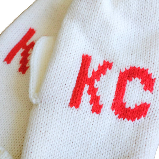 Cream KC Mittens