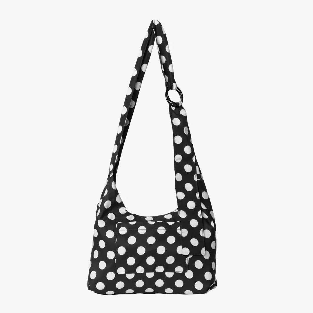 Polka Dot Small Slouchy Shoulder Bag