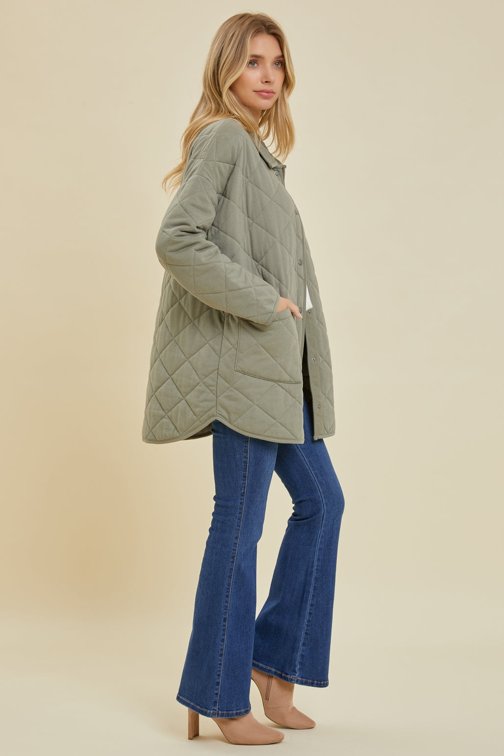 Button Down Parka - Sage