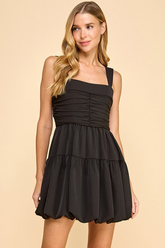 Ruched Fit and Flare Dress
