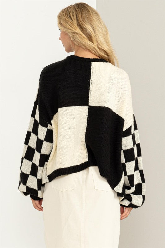 Be Bold Checkered Cardigan