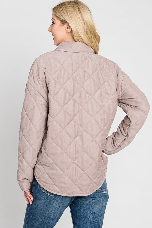 Quilted Jacket - Blush
