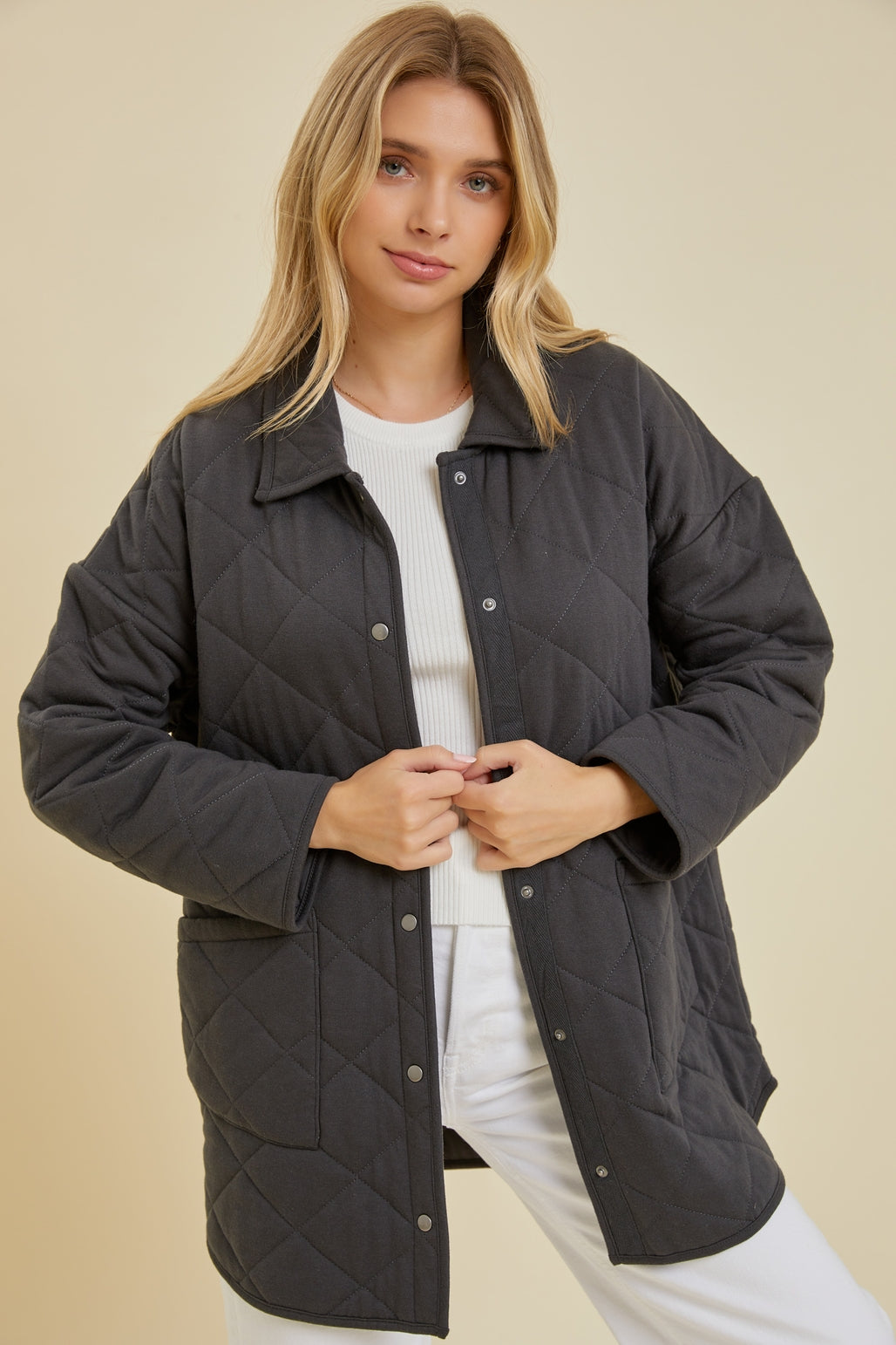 Button Down Parka - Black