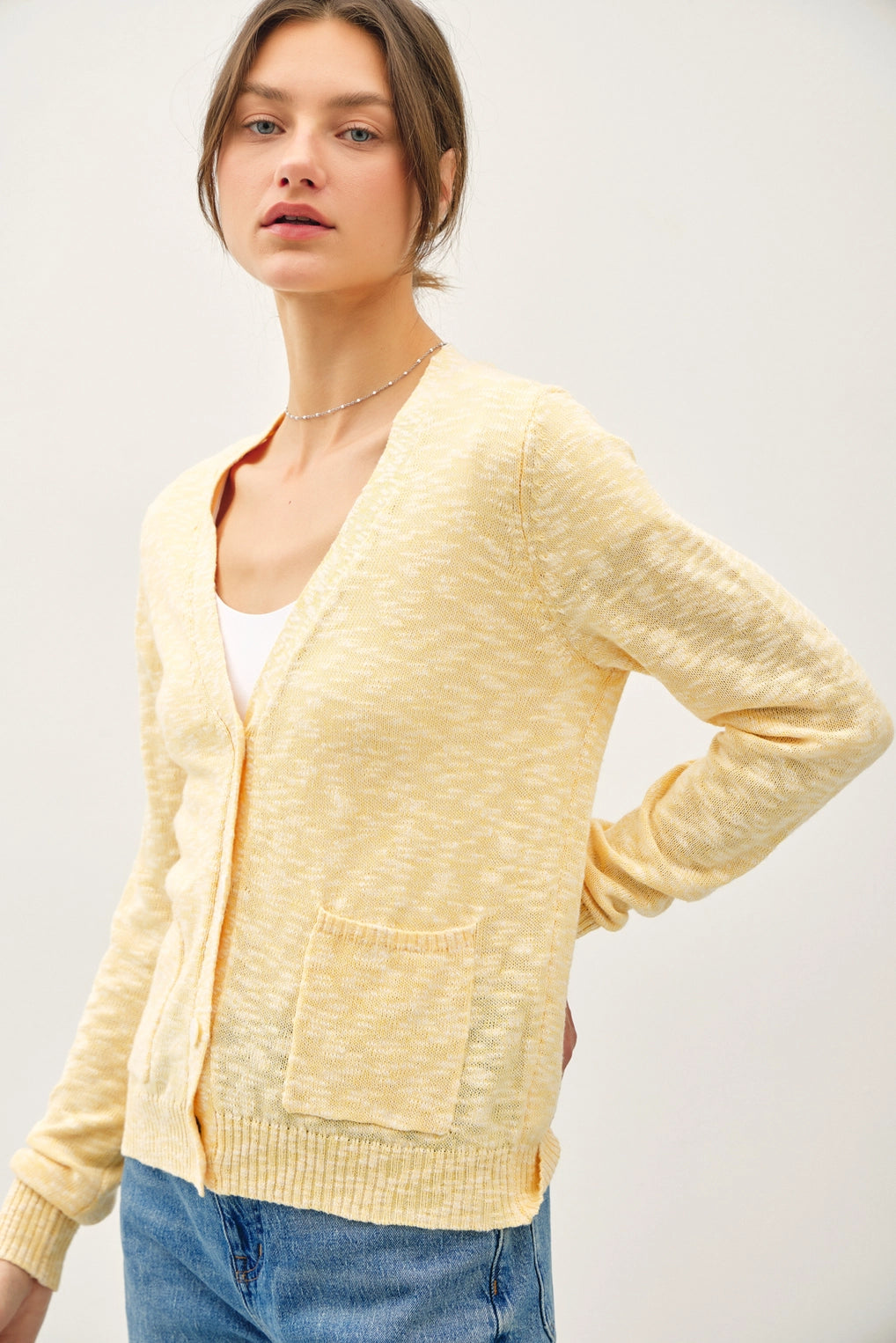 Knit Button Front Cardigan