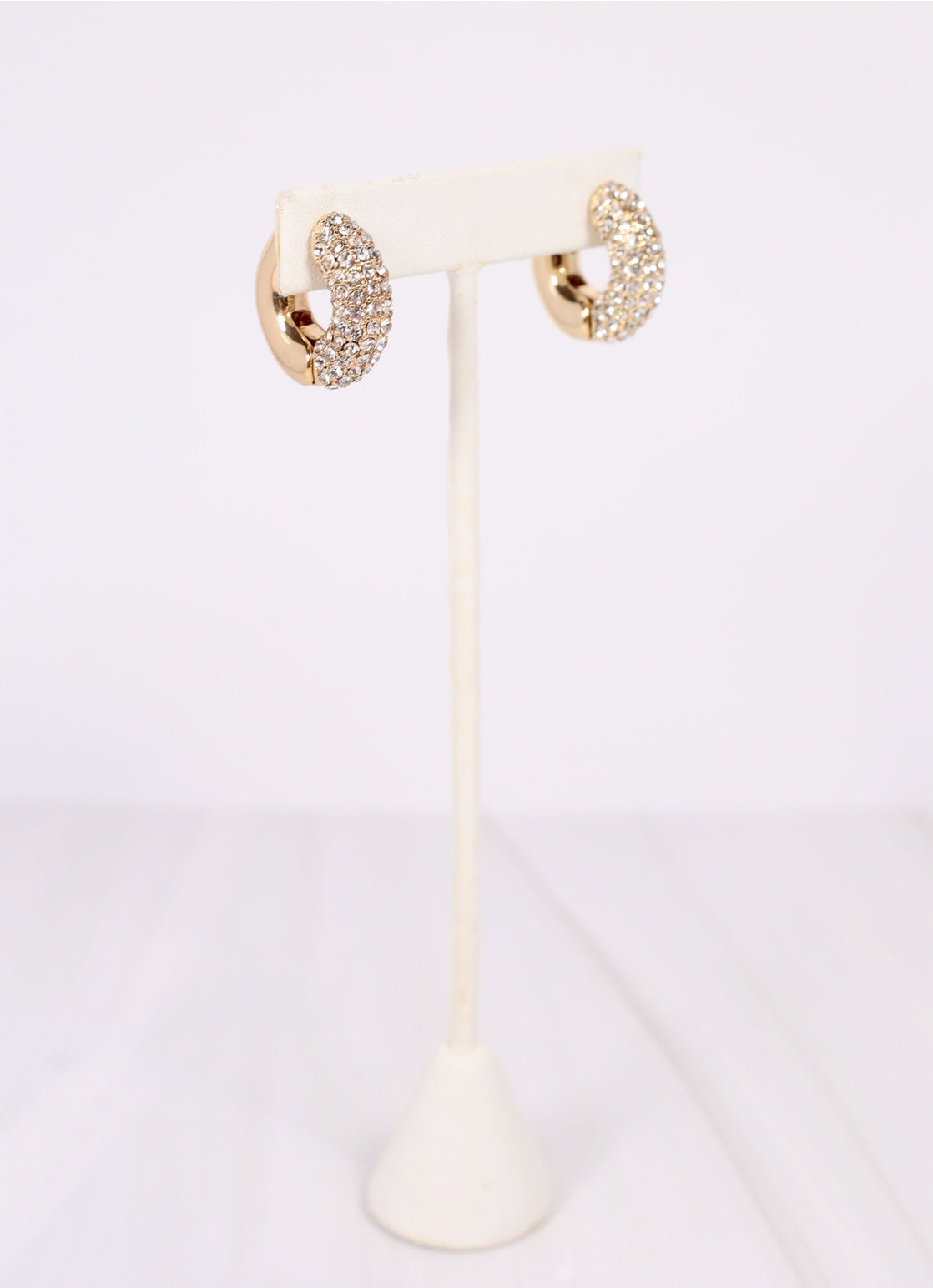 Chunky Hoop Earrings - Clear