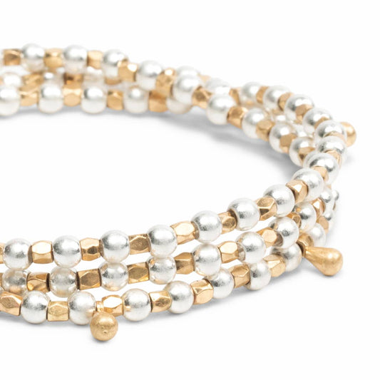 Everyday Mixed Metal Beaded Wrap