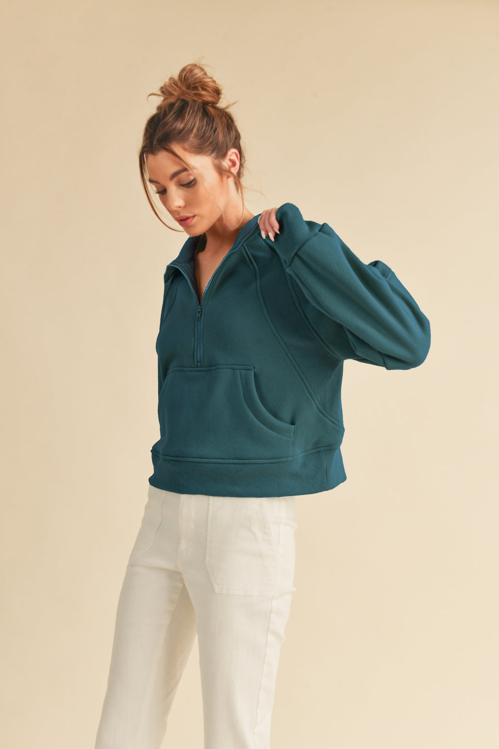 Easy Going Half Zip - Teal
