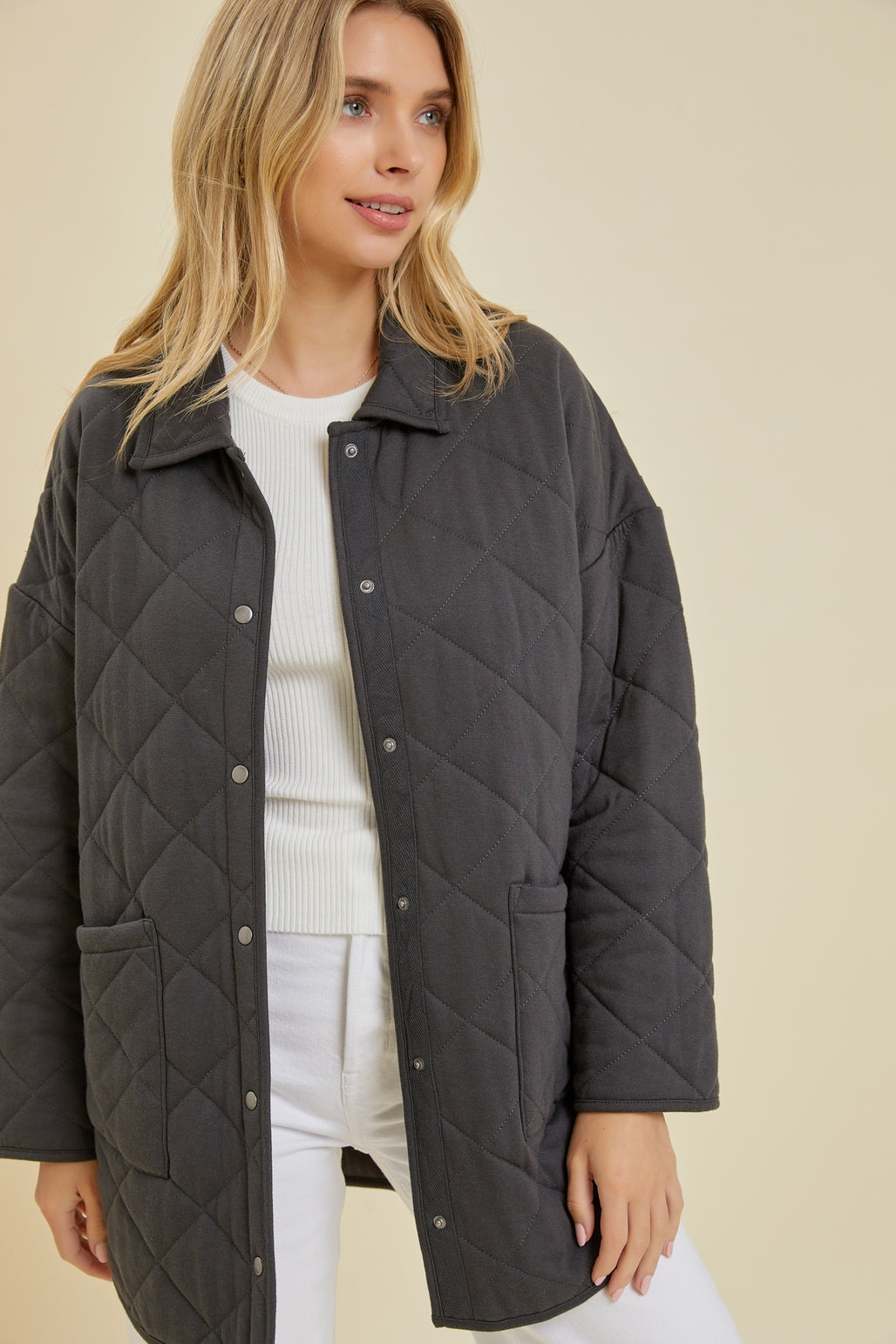 Button Down Parka - Black