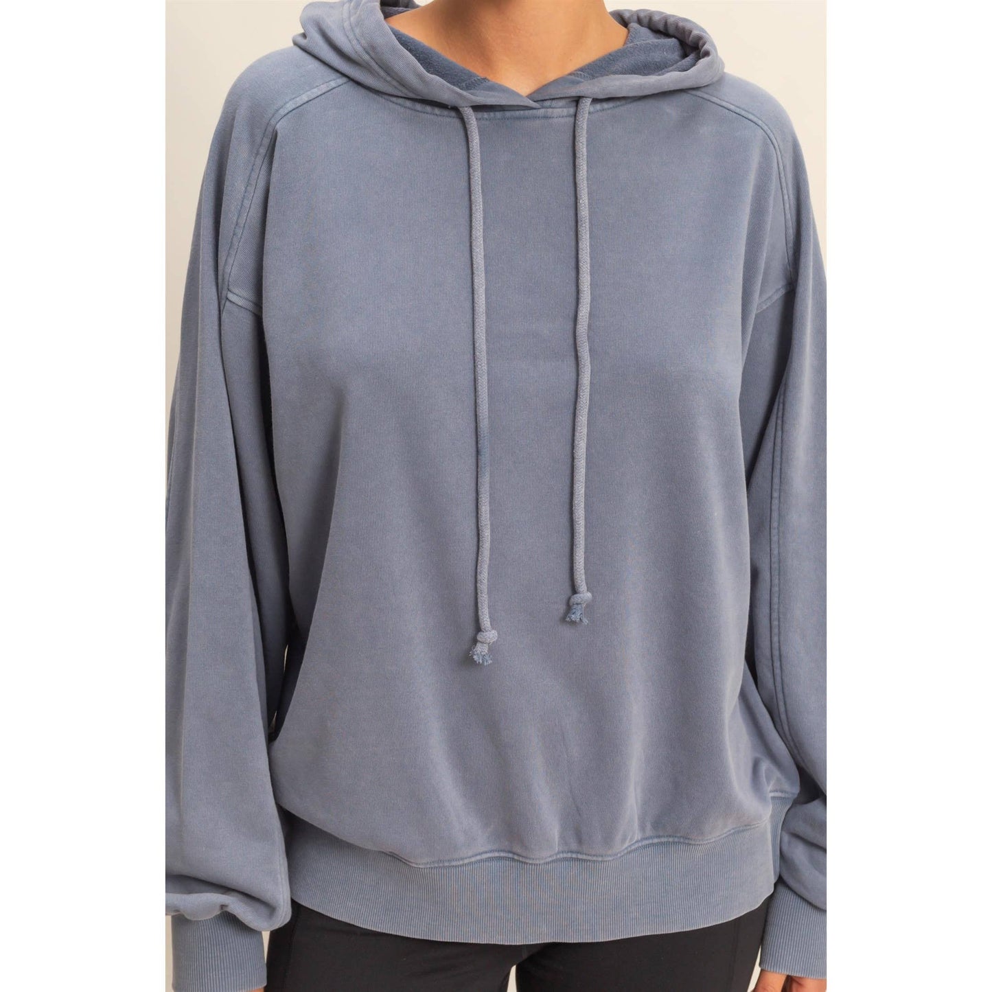 Mineral Wash Seam Hoodie I Taupe