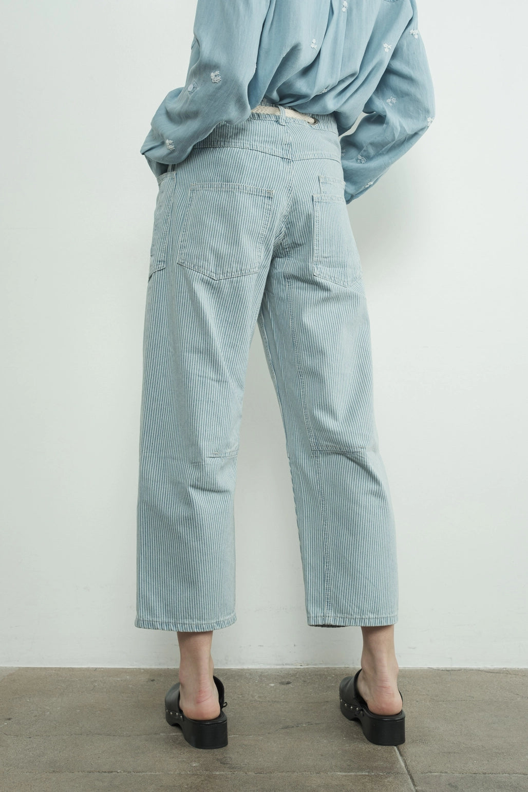 Barrel Denim Tie Pants