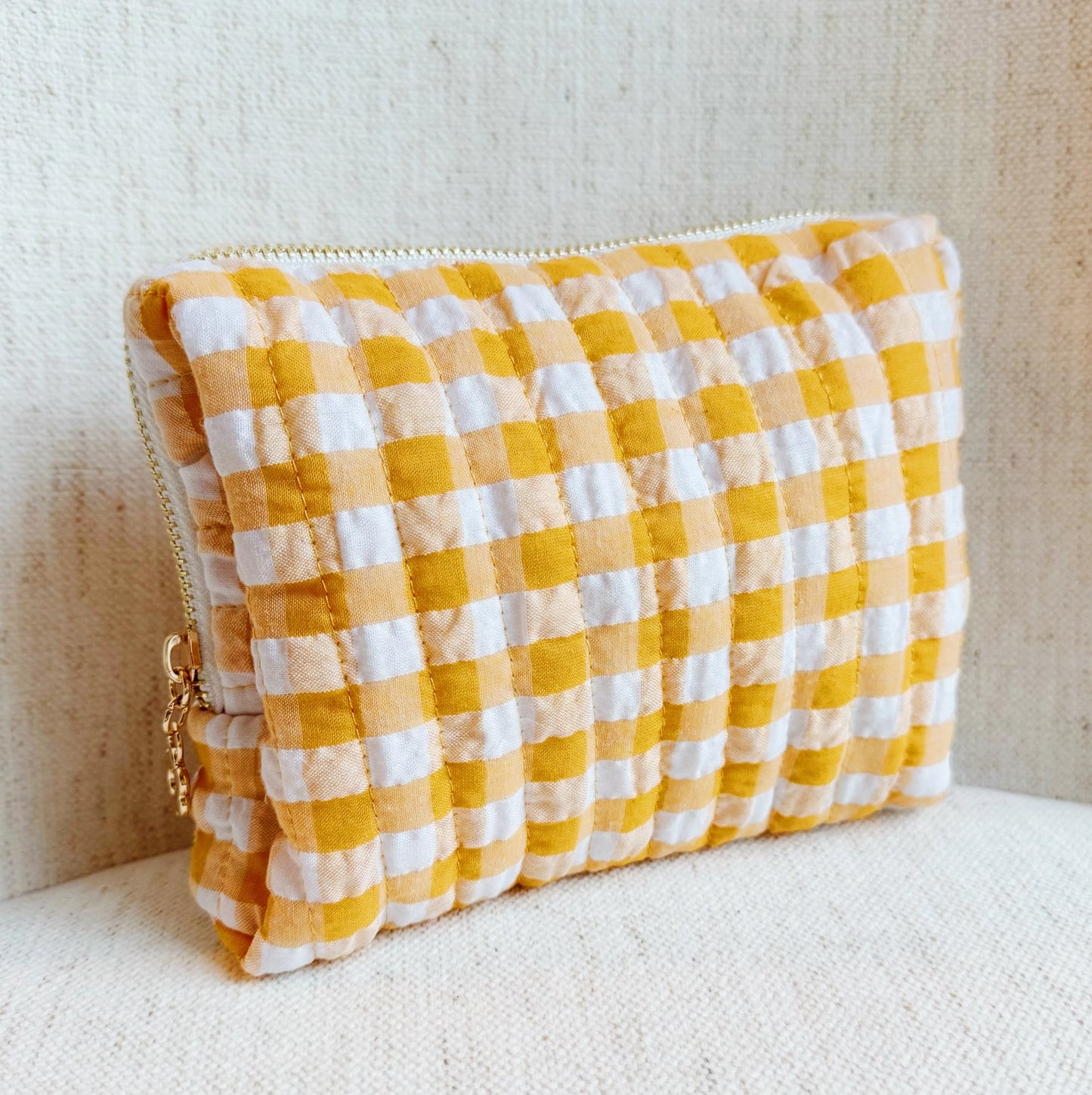 Gingham Cosmetic Bag