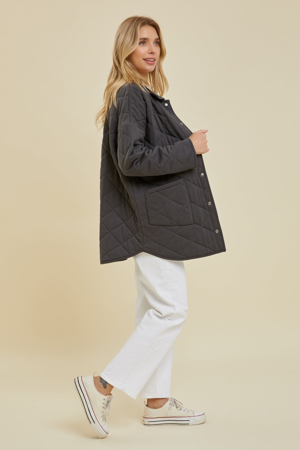 Button Down Parka - Black